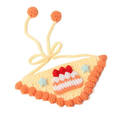 Pikapet Dog and Cat Birthday Bib and Hat Set - Cake