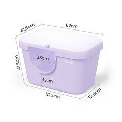 Mango Extra Size High Edge Ultra-light Weight Cat Litter Box with Lid