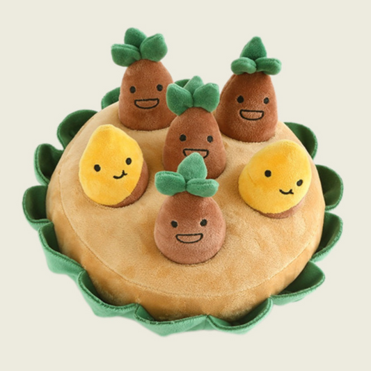 Pikapet Treat-Hiding Snuffle Sweet Potato Squeezing Dog Toy