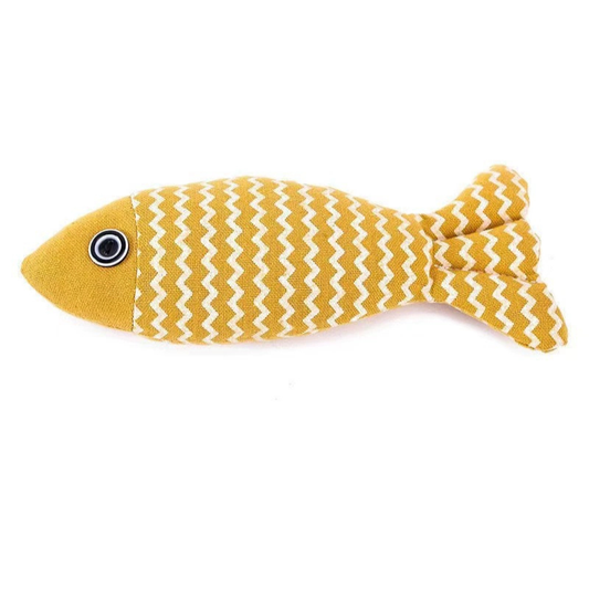 Pikapet Yellow Fish Catnip Cat Toy