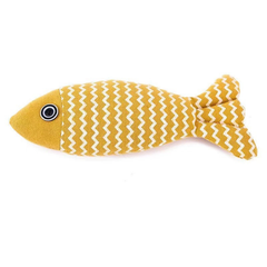 Pikapet Yellow Fish Catnip Cat Toy