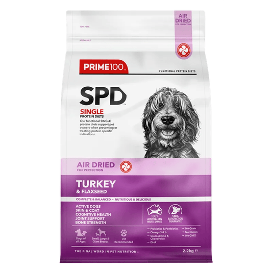 Prime100 SPD Air Dried Turkey & Flaxseed Dry Dog Food