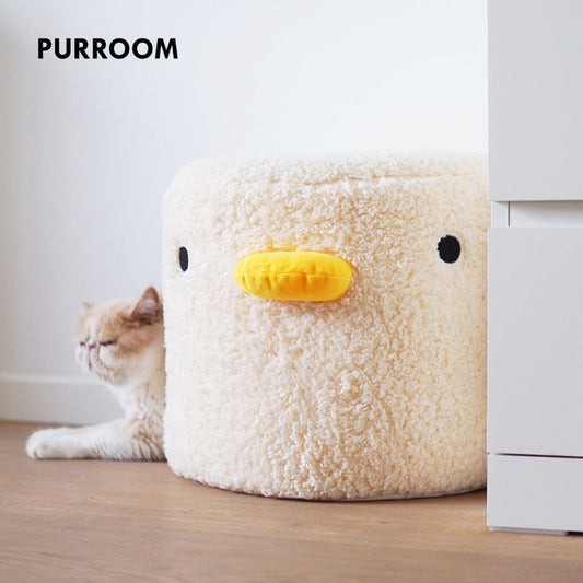 PURROOM Chick Bucket Pet Bed White