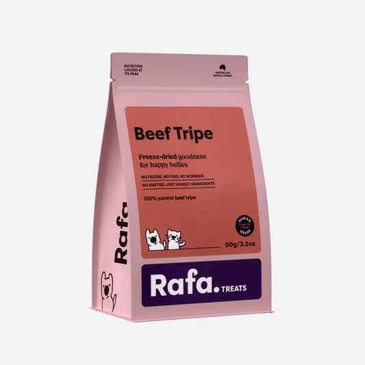 RAFA Raw Freeze-Dried Cat & Dog Treats Human-Grade Beef Tripe 90g