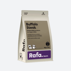 RAFA Raw Freeze-Dried Cat & Dog Treats Human-Grade Buffalo Steak 50g