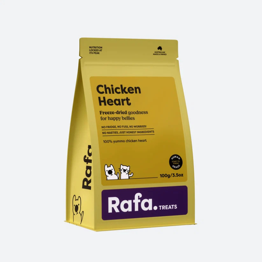 RAFA Raw Freeze-Dried Cat & Dog Treats Human-Grade Chicken Heart 100g