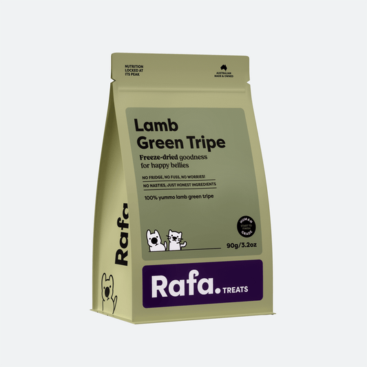 RAFA Raw Freeze-Dried Cat & Dog Treats Human-Grade Lamb Green Tripe 90g