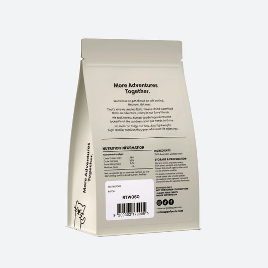 RAFA Raw Freeze-Dried Cat & Dog Treats Human-Grade Wallaby Steak 60g