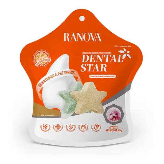 RANOVA Dental Star Freeze Dried Dog Teeth Cleaning Treats 45g