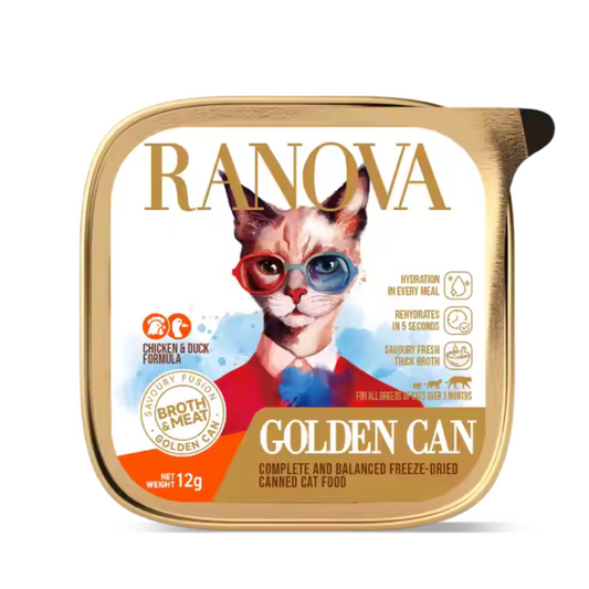 RANOVA Golden Can Complete Freeze-Dried Canned Cat Food