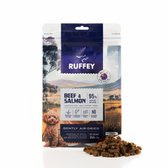 RUFFEY Air-Dried Dog Dry Food Beef and Salmon 454g