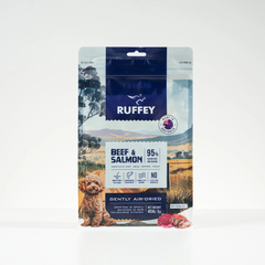 RUFFEY Air-Dried Dog Dry Food Beef and Salmon 454g