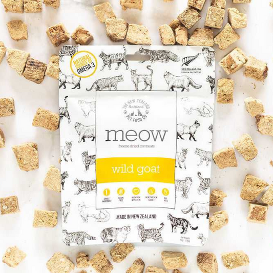 THE NEW ZEALAND NATURAL Meow Wild Goat Freeze Dried Cat Treat 50g