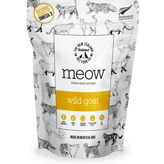 THE NEW ZEALAND NATURAL Meow Wild Goat Freeze Dried Cat Treat 50g