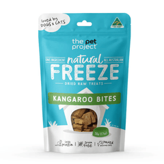 The Pet Project Freeze Dried Raw Cat Dog Treats Kangaroo Bites 50g