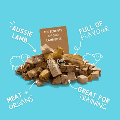 The Pet Project Freeze Dried Raw Cat Dog Treats Lamb Bites 50g