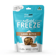 The Pet Project Freeze Dried Raw Cat Dog Treats Lamb Bites 50g