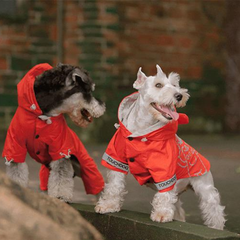 Touchdog Monster Fashion Waterproof Dog Raincoat Red
