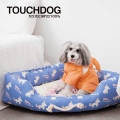 Touchdog The Song Of Unicorn Premium Designer Triangle Dog Bed – Blue