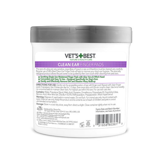 Vet’s Best Pet Clean Ear Finger Pads 50pcs