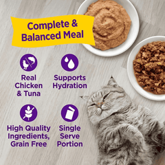Wellness Core Appetizing Entrees Seafood & Poultry Wet Cat Food Pouch Variety Pack 40gx8PK