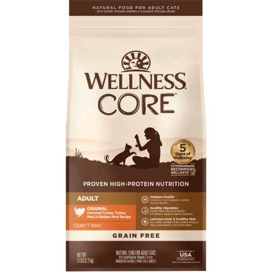 Wellness CORE Grain Free Original Turkey and Chicken Dry Cat Food 2.27kg