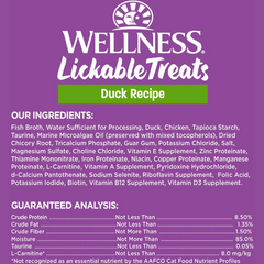 Wellness Lickable Duck Natural Cat Treat 12g x 6