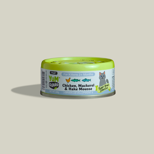YumGuard Chicken, Mackerel & Hake Mousse Kitten Can 60g