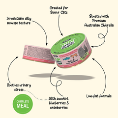 YumGuard Urinary Care Hake & Beef Mousse Senior Cat Can 80g