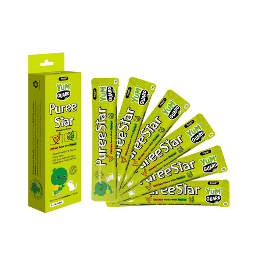YumGuard Puree Star Chicken with Papaya Cat Treat 6x14g