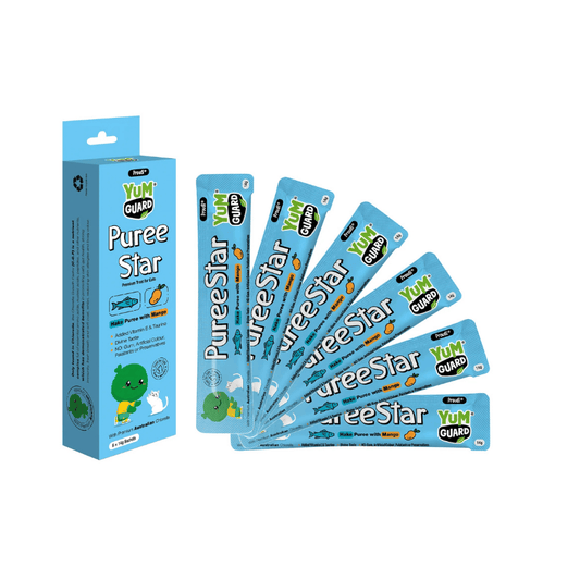 YumGuard Puree Star Hake with Mango Cat Treat 6x14g