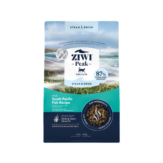 Ziwi Peak Steam Dried Dry Cat Food Wild South Pacific Fish Recipe