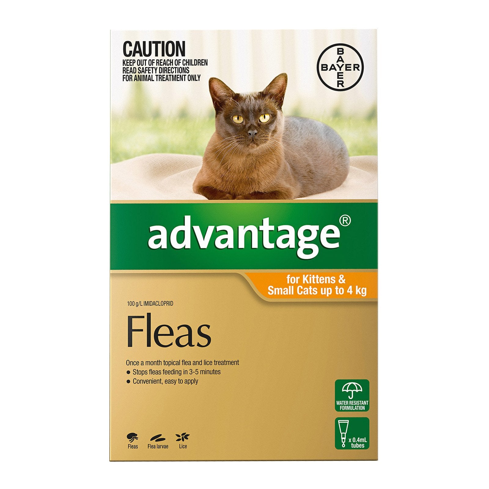 Advantage Spot-on Flea Treatment for Kittens & Cats up to 4kg 6pk