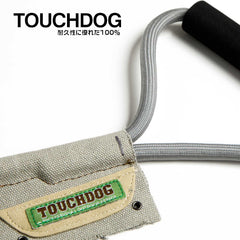 Touchdog 原装圆形攀爬绳狗牵引绳和背带 灰色 - L