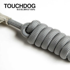 Touchdog Original Round Climbing Rope Dog Leash and Harness Grey - L