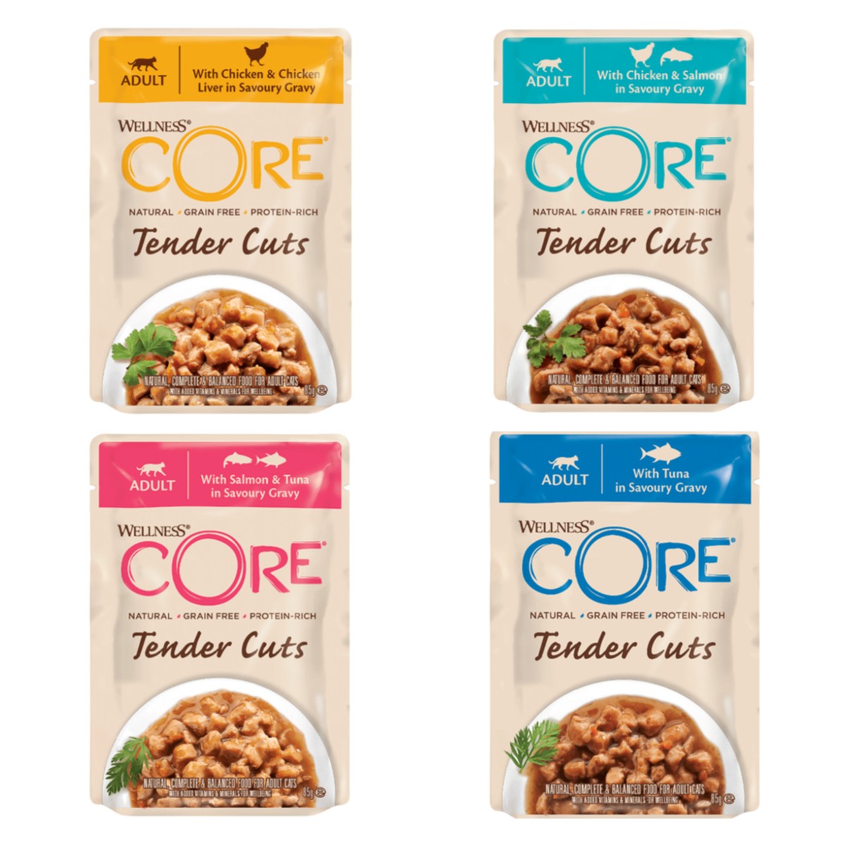 Wellness CORE Tender Cuts Wet Cat Food 85g Pikapet