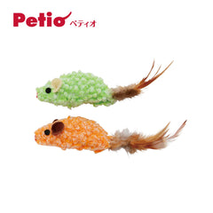 Petio Kerigurumi Kissy Mouse With Feather Cat Toy