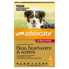 Advocate Spot-on Flea and Worm Treatment for Large Dog 10-25kg 3pk