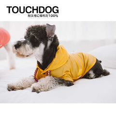 Touchdog Split-Vent Designer Waterproof Dog Raincoat Yellow