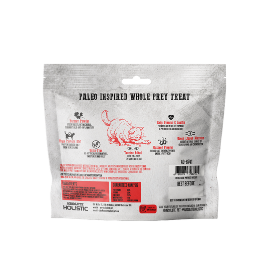 Absolute Holistic Air Dried Cat Treats Red Meat Beef And Venison 50g