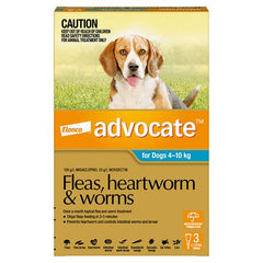Advocate Spot-on Flea and Worm Treatment for Medium Dog 4-10kg 3pk
