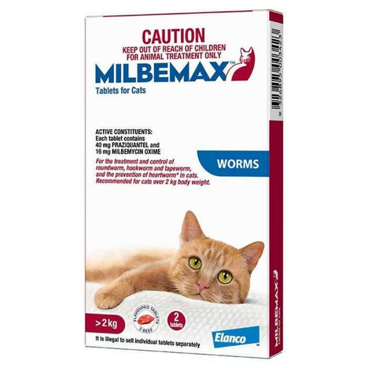 Milbemax All Wormer For Cats 2 Tablets