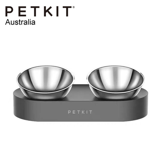 PETKIT FRESH NANO 15 Degree Adjustable Feeding Bowl – DOUBLE (Stainless Steel)