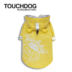 Touchdog Monster 时尚防水狗狗雨衣 黄色